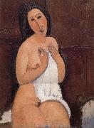 Amedeo Modigliani Nu assis a la chemise Sweden oil painting artist